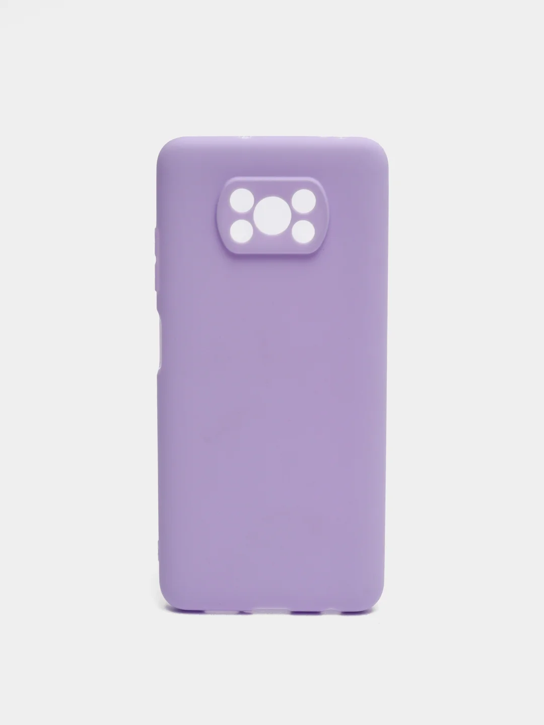Сиреневый чехол накладка для Xiaomi Poco X3 силиконовый матовый однотонный