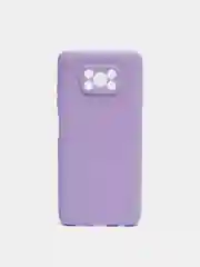 Сиреневый чехол накладка для Xiaomi Poco X3 силиконовый матовый однотонный