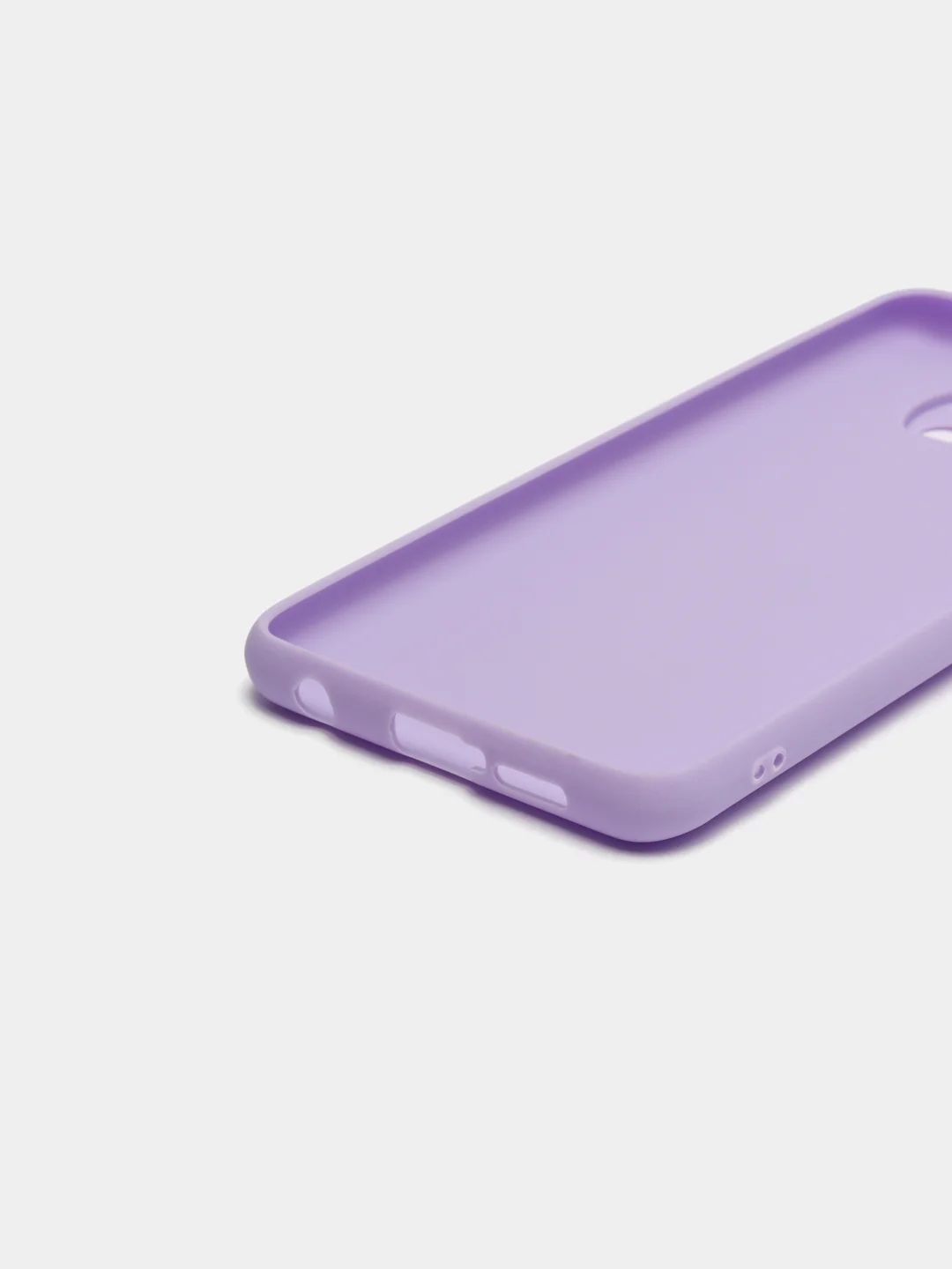 Сиреневый чехол накладка для Xiaomi Poco X3 силиконовый матовый однотонный