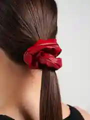 Багровый резинка для волос, искусственная кожа