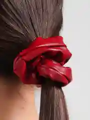 Багровый резинка для волос, искусственная кожа