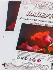 Набор для творчества в технике папертоль, объемная картина "Алая Роза", ЛеКо