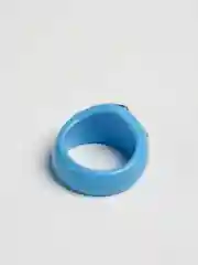 Голубой кольца из эпоксидной смолы с камнем