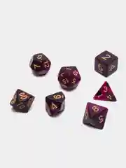 Фиолетовый игральные кости-дайсы для настольных и ролевых игр, 7 штук в наборе, Dungeons and Dragons