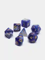 Лазурный игральные кости-дайсы для настольных и ролевых игр, 7 штук в наборе, Dungeons and Dragons