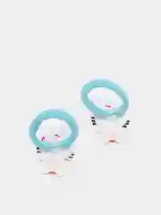 Небесно-голубой резинки для волос мультяшные "Hello kitty - Хелло Китти" и "Единорог"