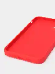 Красный чехол силиконовый для Phone 11 с бархатной подкладкой