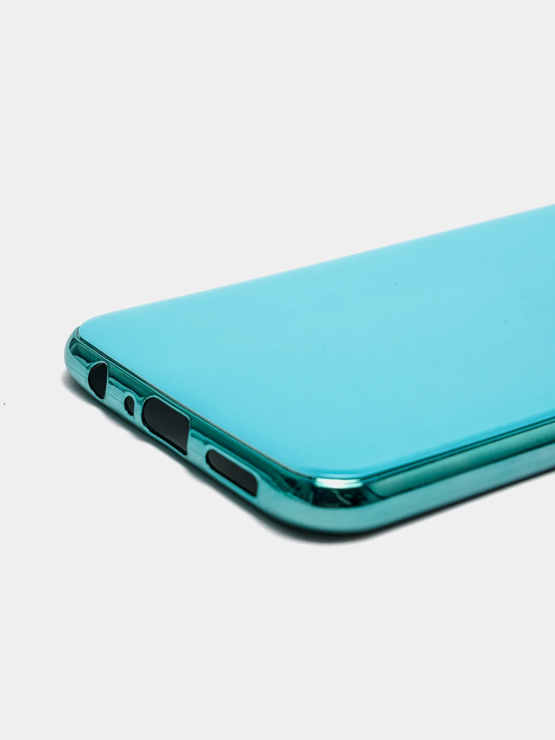 Голубой чехол Samsung Galaxy A10s, Самсунг Галакси А10с цветной, силиконовый, с глянцевой рамкой
