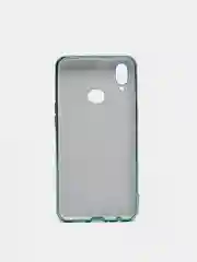 Голубой чехол Samsung Galaxy A10s, Самсунг Галакси А10с цветной, силиконовый, с глянцевой рамкой