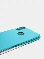 Голубой чехол Samsung Galaxy A10s, Самсунг Галакси А10с цветной, силиконовый, с глянцевой рамкой