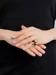Серый кольцо "Змея", 2 цвета