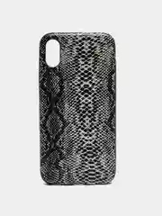 Серый чехол под кожу змеи для iPhone 7/8 / iPhone X