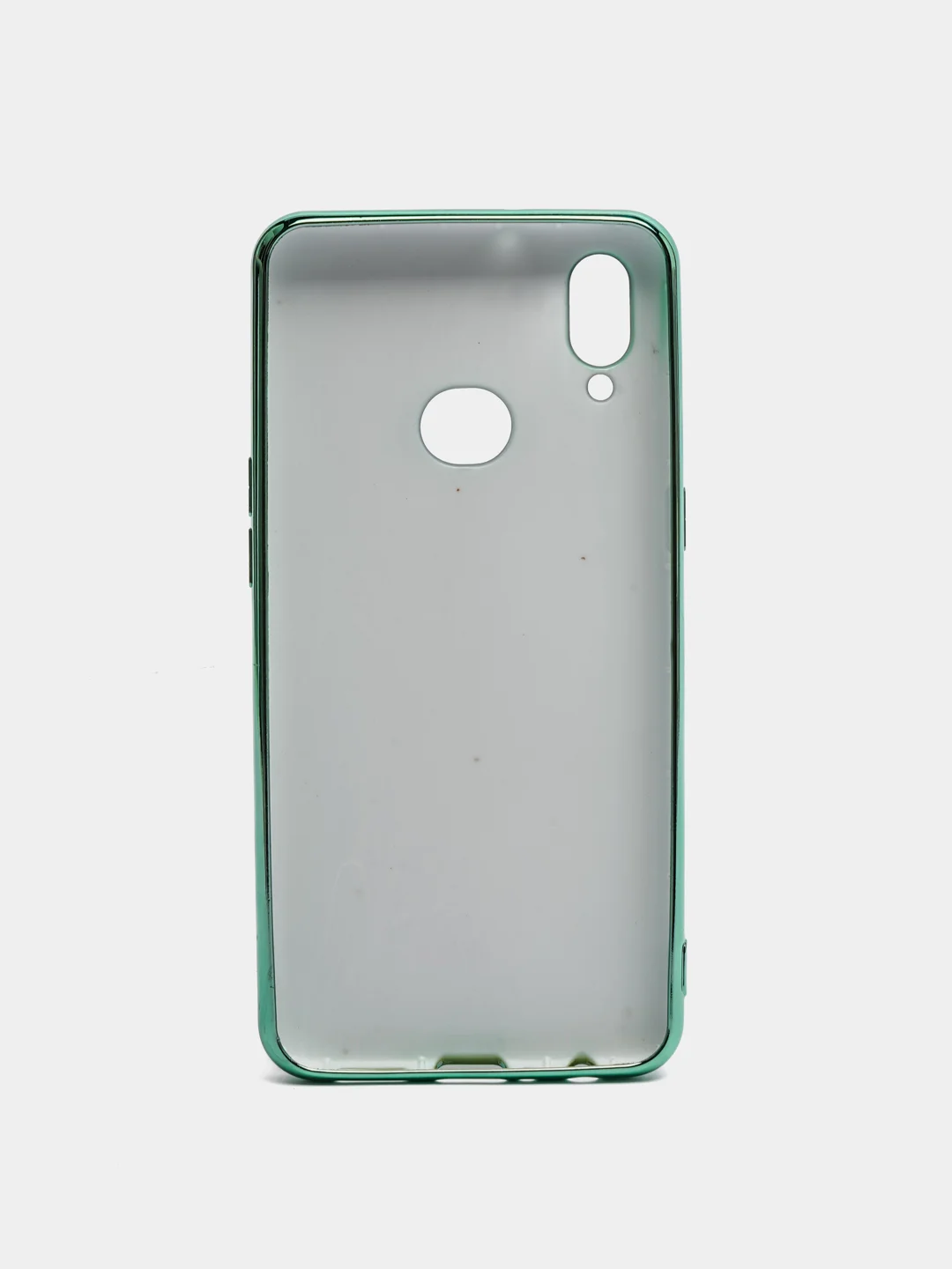 Зеленый чехол Samsung Galaxy A10s, Самсунг Галакси А10с цветной, силиконовый, с глянцевой рамкой