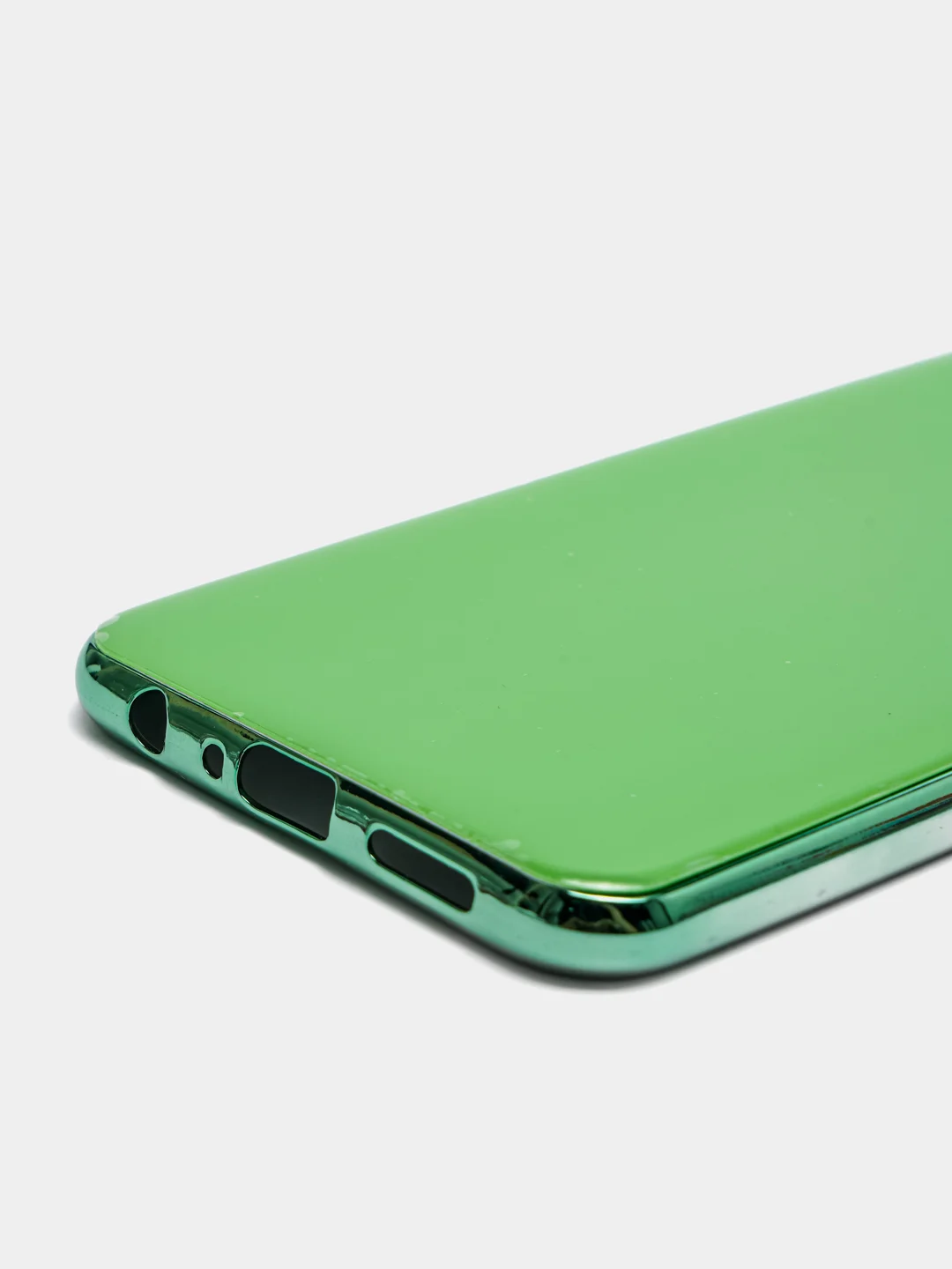 Зеленый чехол Samsung Galaxy A10s, Самсунг Галакси А10с цветной, силиконовый, с глянцевой рамкой