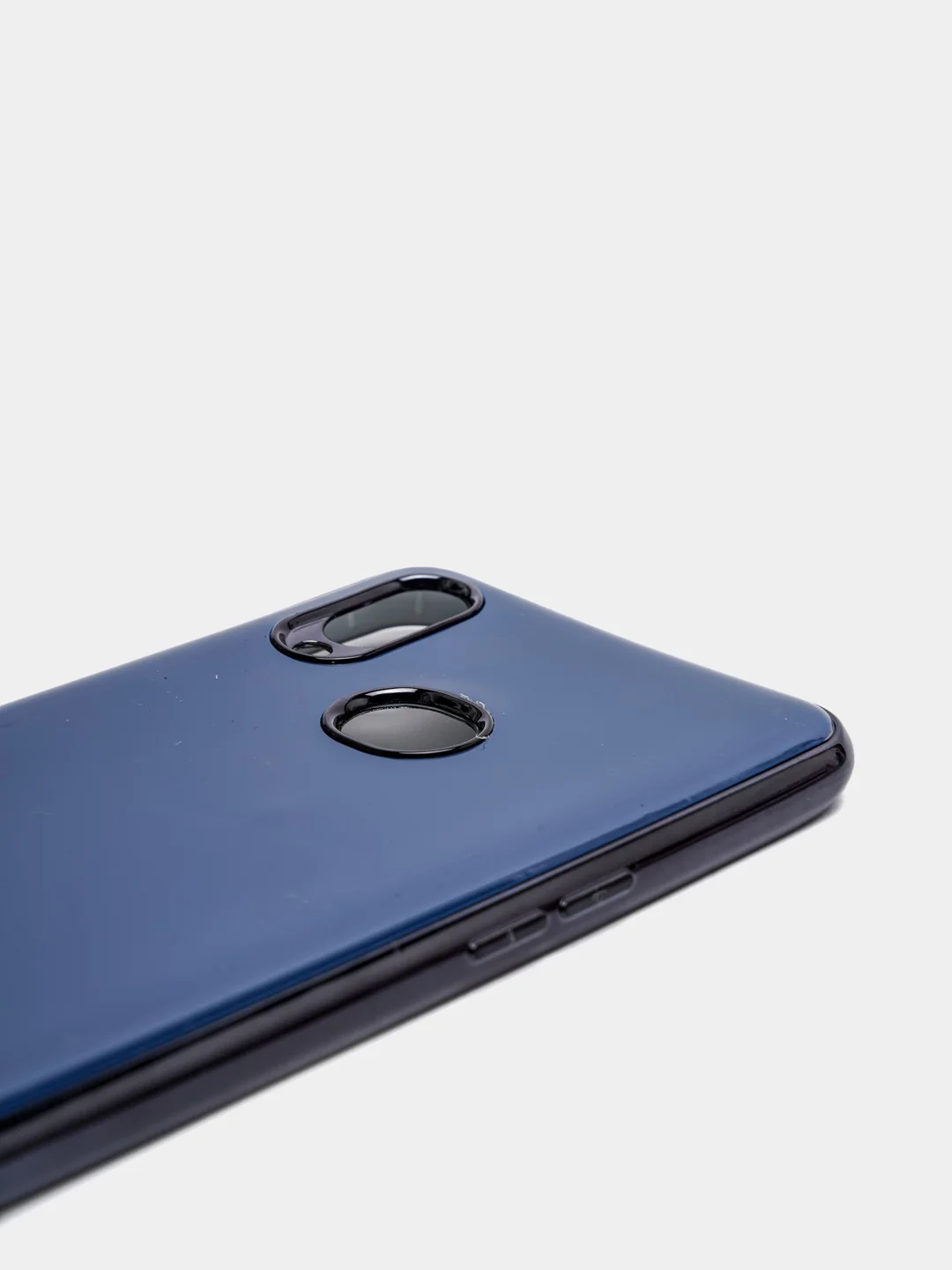Темно-синий чехол Samsung Galaxy A10s, Самсунг Галакси А10с цветной, силиконовый, с глянцевой рамкой
