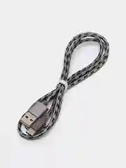 Серый кабель Type-C Borofone в матерчатой оплетке 1 метр