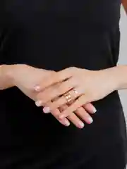 Золотой кольцо женское, парные кольца женские 3 вида