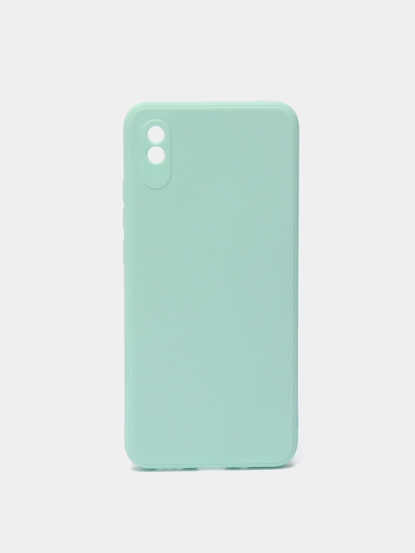 Чехол силиконовый с защитой камеры для Xiaomi Redmi 9A с бархатной подкладкой