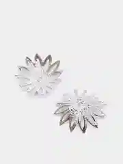 Серебряный аксессуар держатель-цветок, 4*16 мм