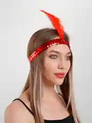 Красный перо повязка на голову Гэтсби Чикаго