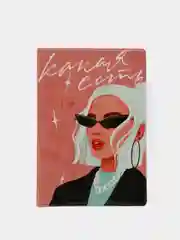 Коралловый меланж обложка для паспорта, подарок на новый год, подарок на день рождения