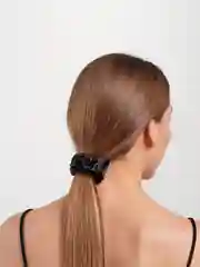 Черный резинка для волос, атласная