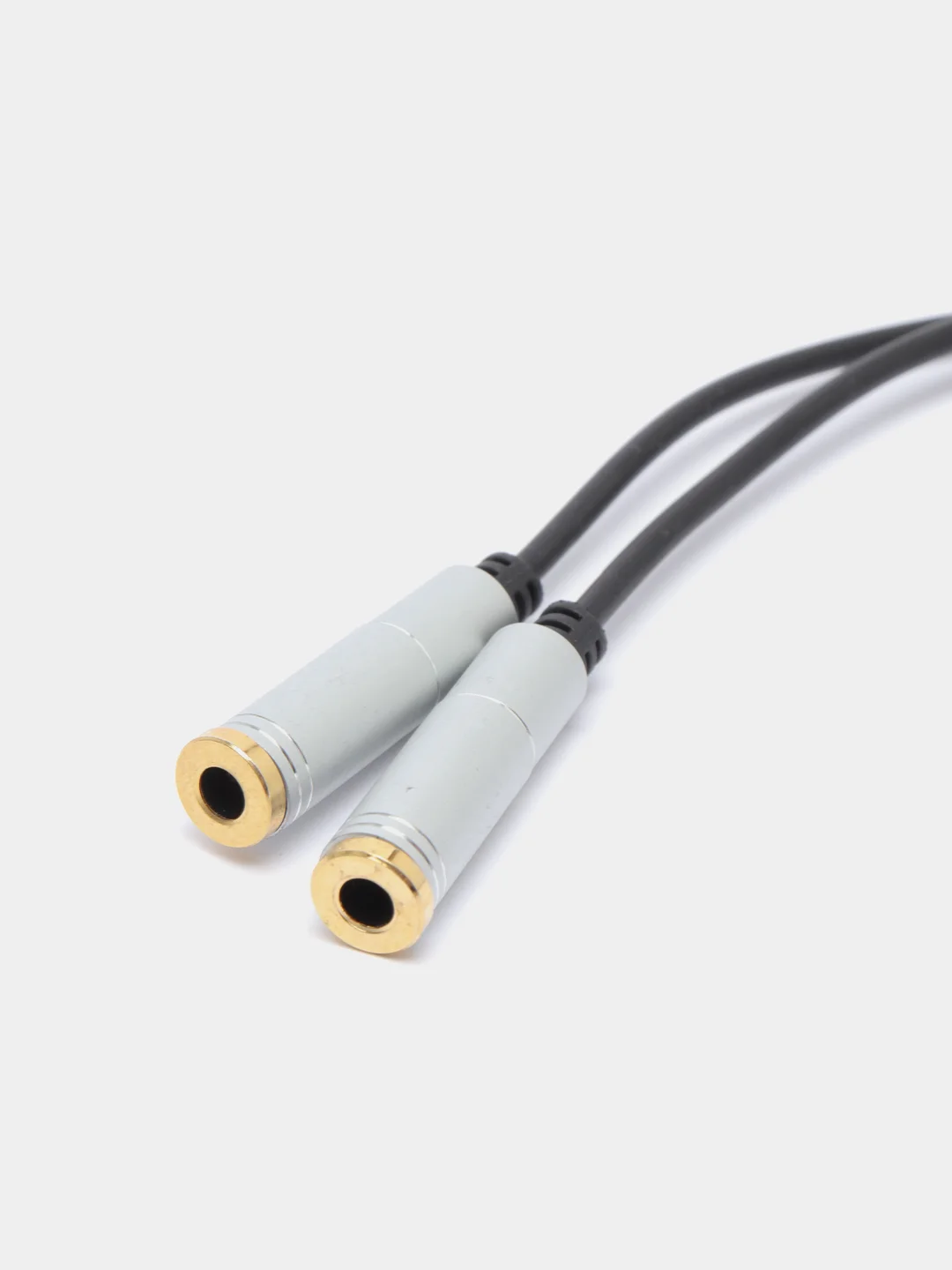 Серый металлик кабель type-C на 2 Jack 3.5 mm