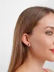 Серьги-гвоздики "Кресты" черные