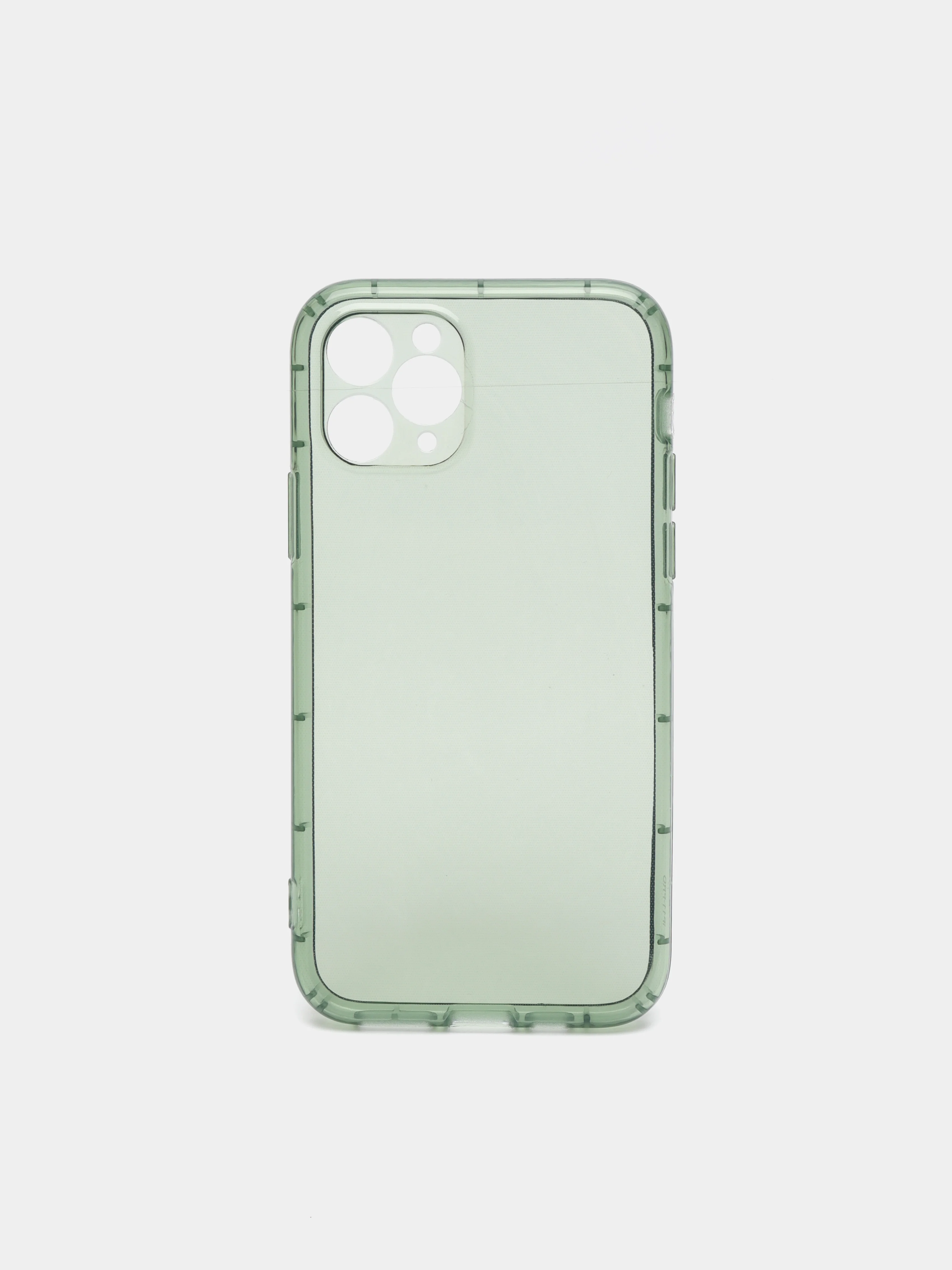Зеленый чехол для iPhone 11 Pro прозрачный цветной силиконовый