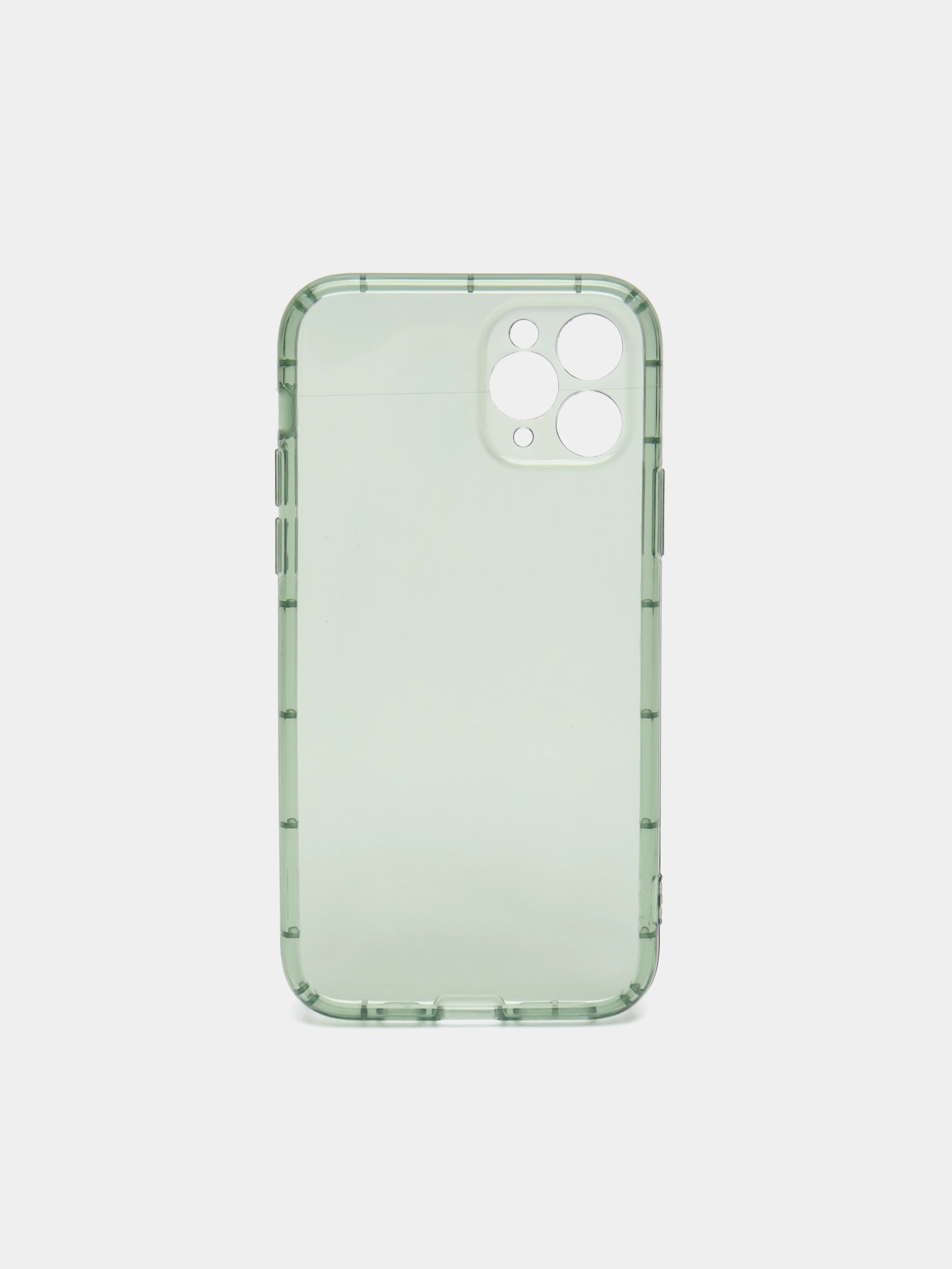 Зеленый чехол для iPhone 11 Pro прозрачный цветной силиконовый