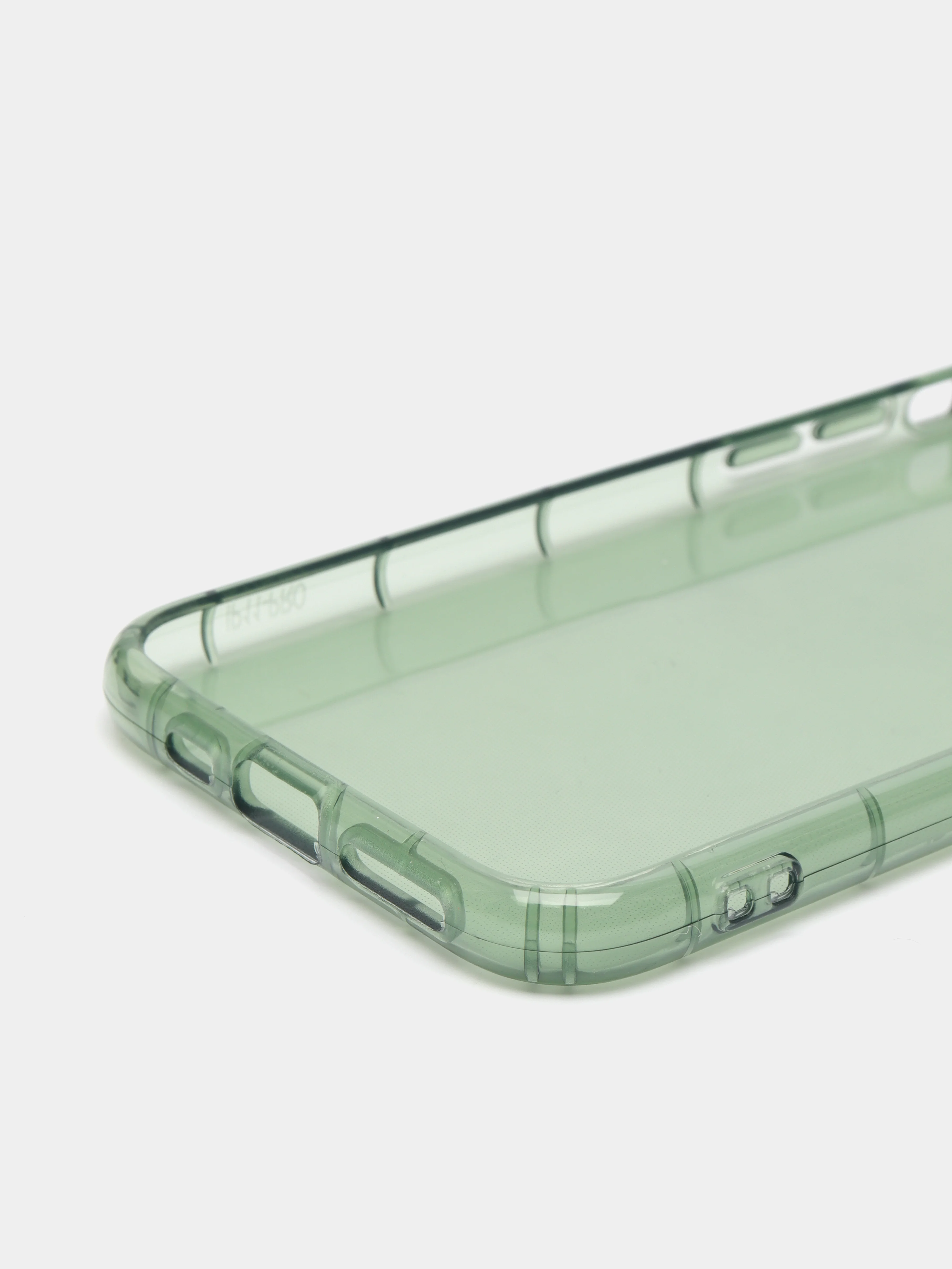 Зеленый чехол для iPhone 11 Pro прозрачный цветной силиконовый