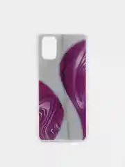 Фиолетовый чехол Samsung Galaxy M51, Самсунг Галакси М51 силиконовый с мраморным рисунком