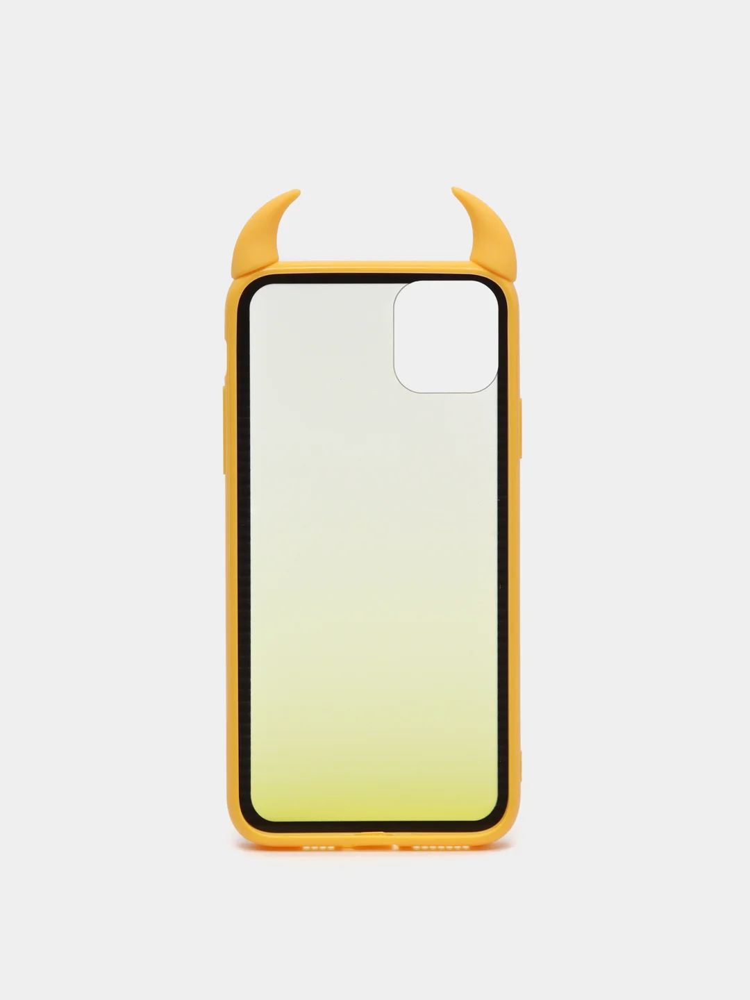 Желтый чехол для iPhone 11 Pro Max, с рожками, 6 цветов