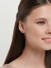 Пудровый серьги-гвоздики Swarovski "Кубики", Xuping