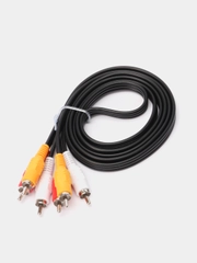 Кабель 3 x RCA - 3 x RCA, черный, 3 м
