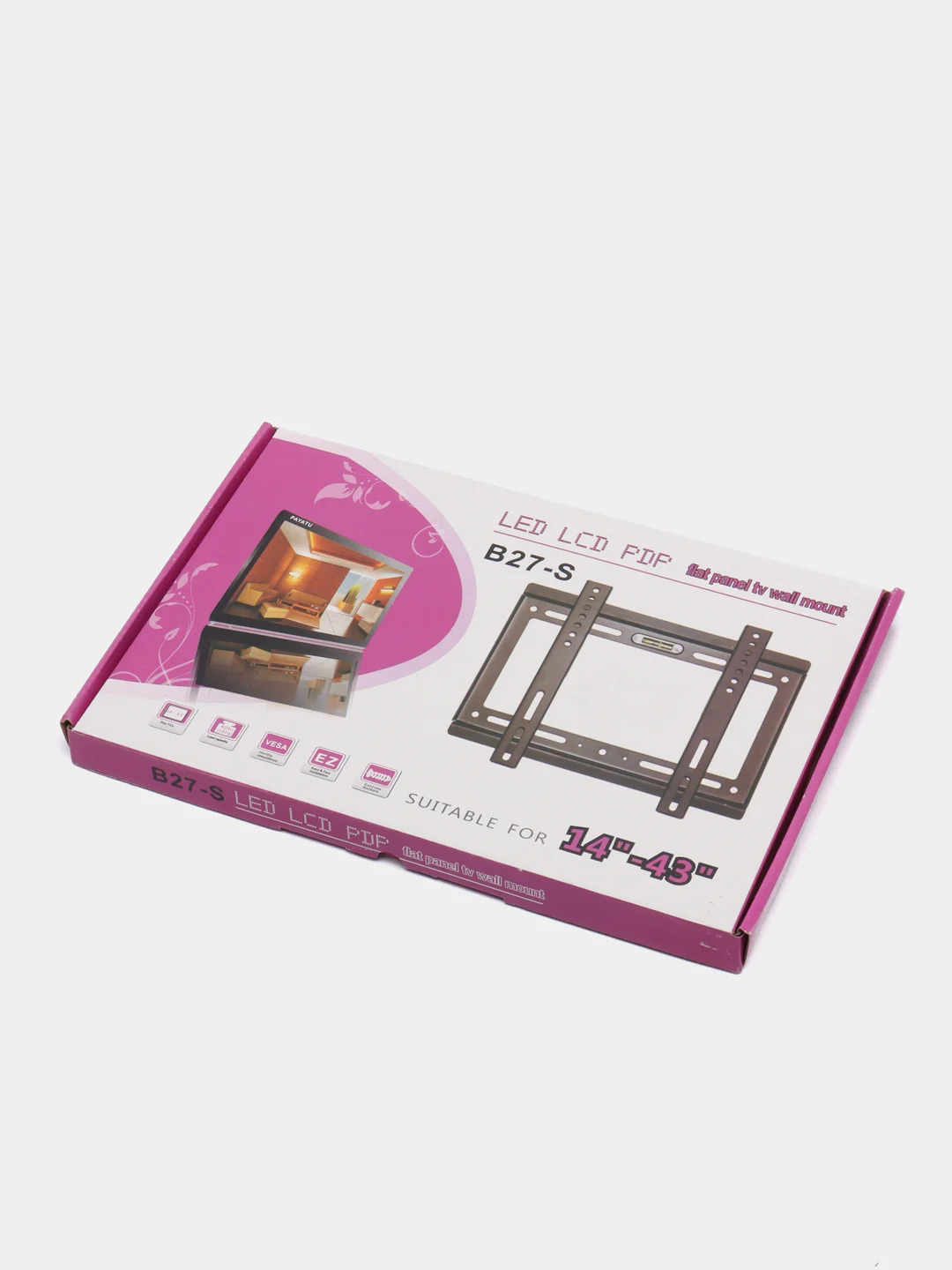 Черный держатель кронштейн для TV 14"-43" B27S