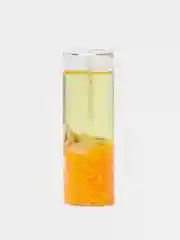 Желтый свеча гелевая, с ракушками, 3 х 8 см