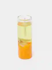 Желтый свеча гелевая, с ракушками, 3 х 8 см