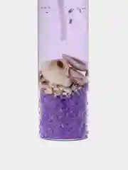 Фиолетовый свеча гелевая, с ракушками, 3 х 8 см