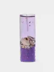 Фиолетовый свеча гелевая, с ракушками, 3 х 8 см