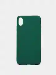 Зеленый чехол для Apple iPhone XS Max силиконовый, матовый, однотонный