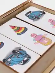 Домино деревянное для малышей "Игрушки" EcoPazl, 21 элемент