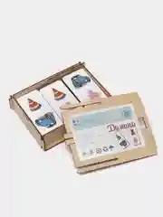 Домино деревянное для малышей "Игрушки" EcoPazl, 21 элемент