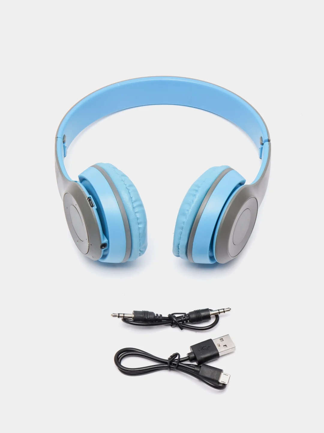 Голубой беспроводные стерео наушники P47 Wireless Bluetooth 5.0 EDR  с микрофоном