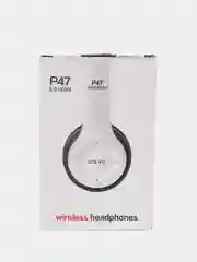 Белый беспроводные стерео наушники P47 Wireless Bluetooth 5.0 EDR  с микрофоном