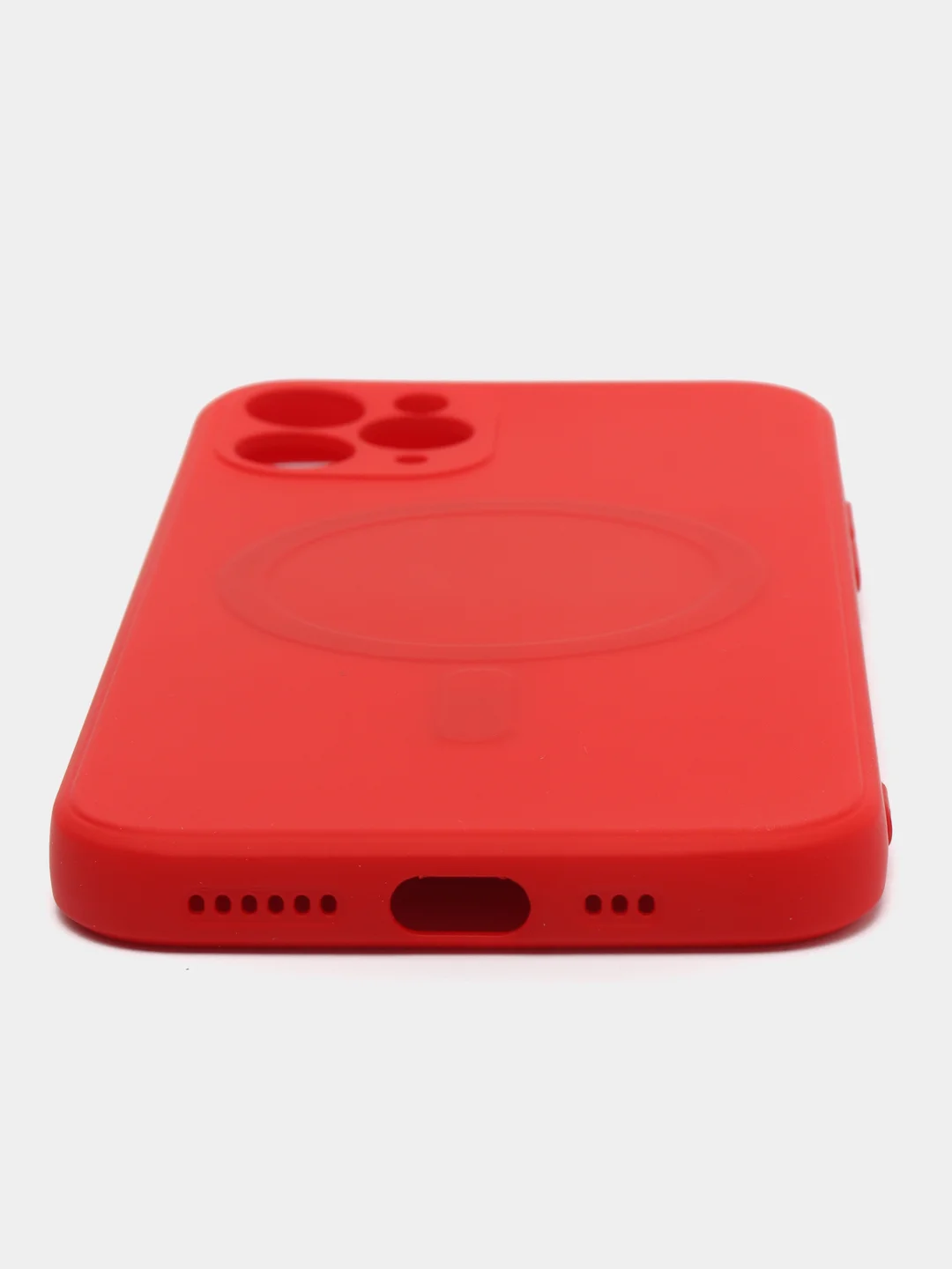 Алый чехол Soft Touch silicone case с магнитом MagSafe для iPhone 11, 11Pro, 11Pro Max