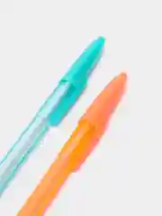Ручка шариковая 0.5 мм, стержень синий, LANCER Fluo 814, ароматизированная, МИКС