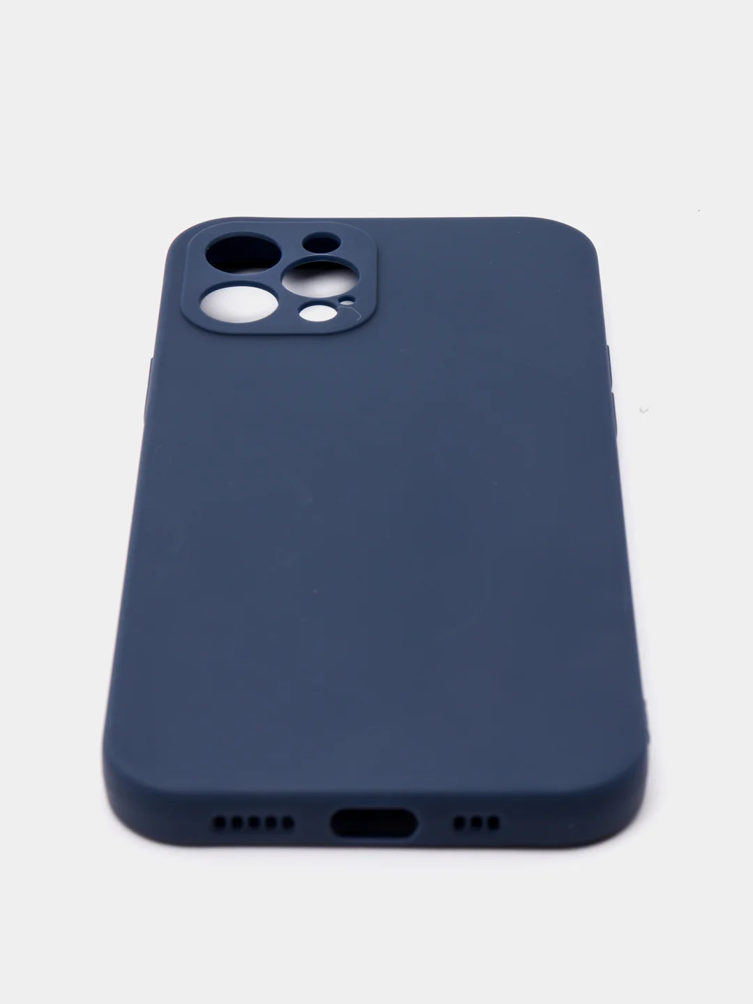 Темно-синий чехол для iPhone 12 Pro цветной матовый