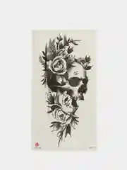 Хром временное мужское тату, наклейка татуировка на тело, татушка, переводная тату, tattoo