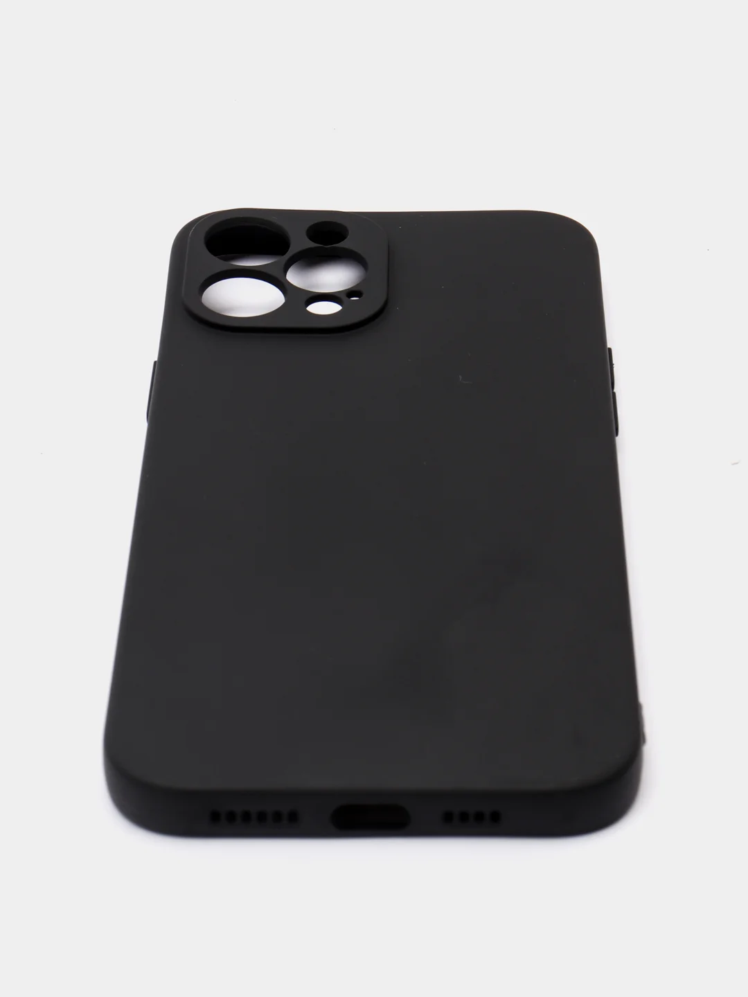 Черный чехол для iPhone 12 ProMax цветной матовый